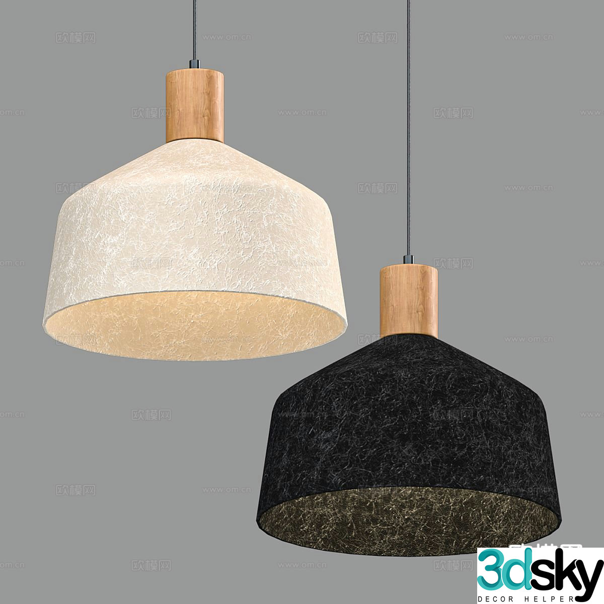 Nordic small chandelier 3d model