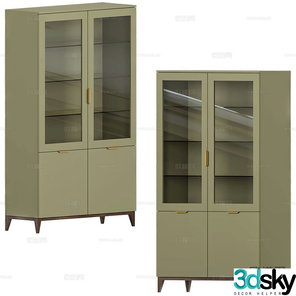 Mister bookcase display cabinet 3d model