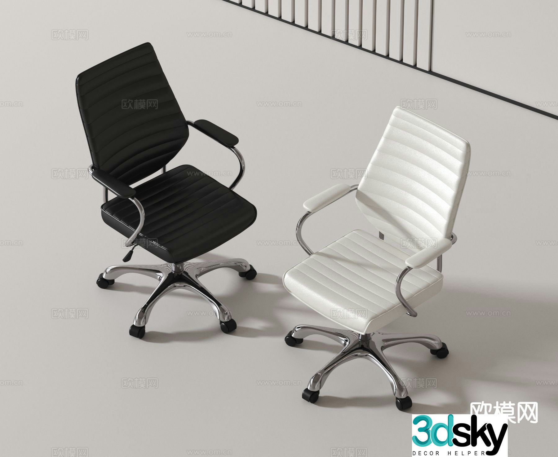 Modern office chair conference chair staff chair 3d model
