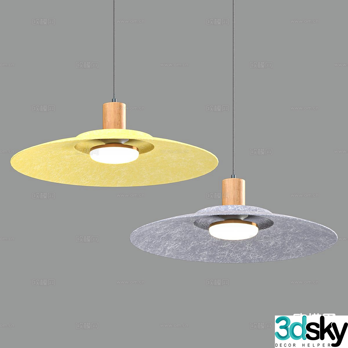 Nordic chandelier simple chandelier 3d model