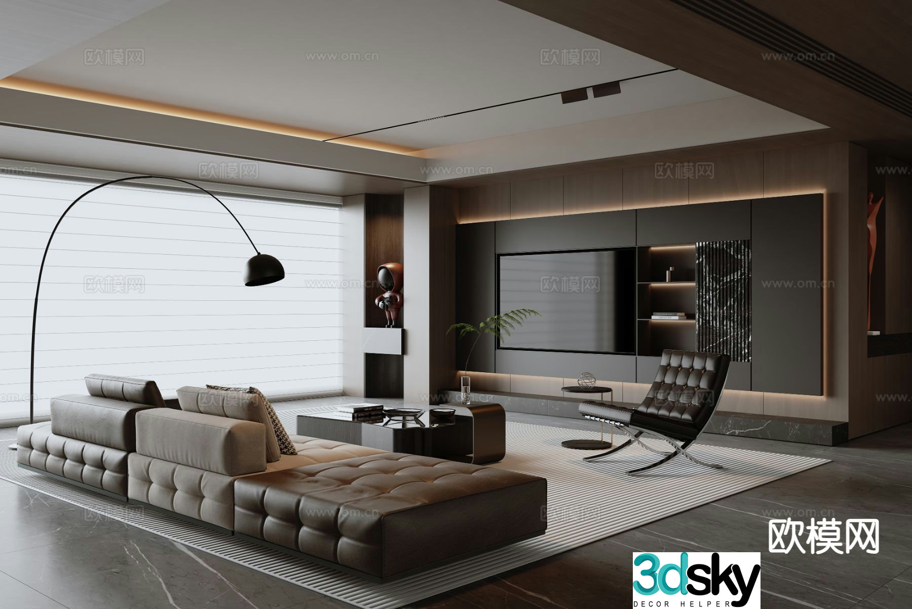 Italian living room 3d model