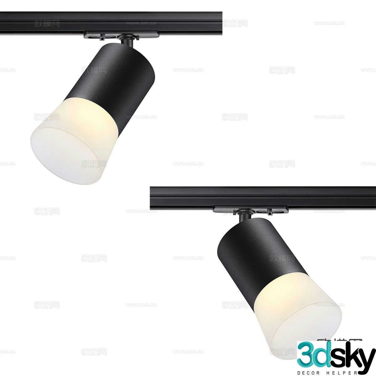 Surface mounted downlight spotlight magnetic light 3D model