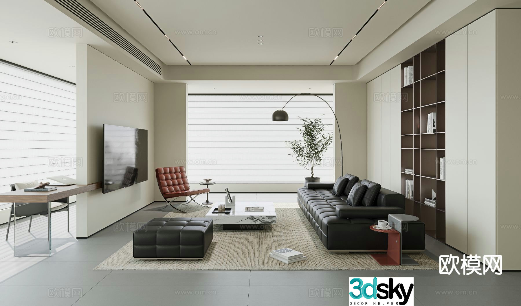 Modern living room 3d model