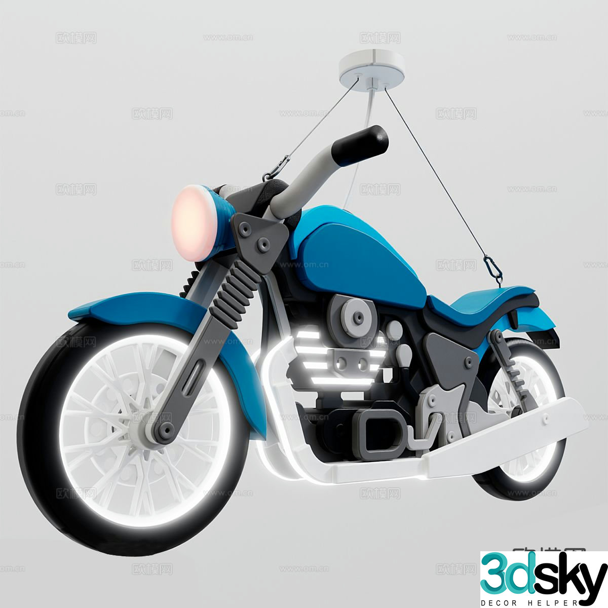 Children’s chandelier Motorcycle chandelier 3d model