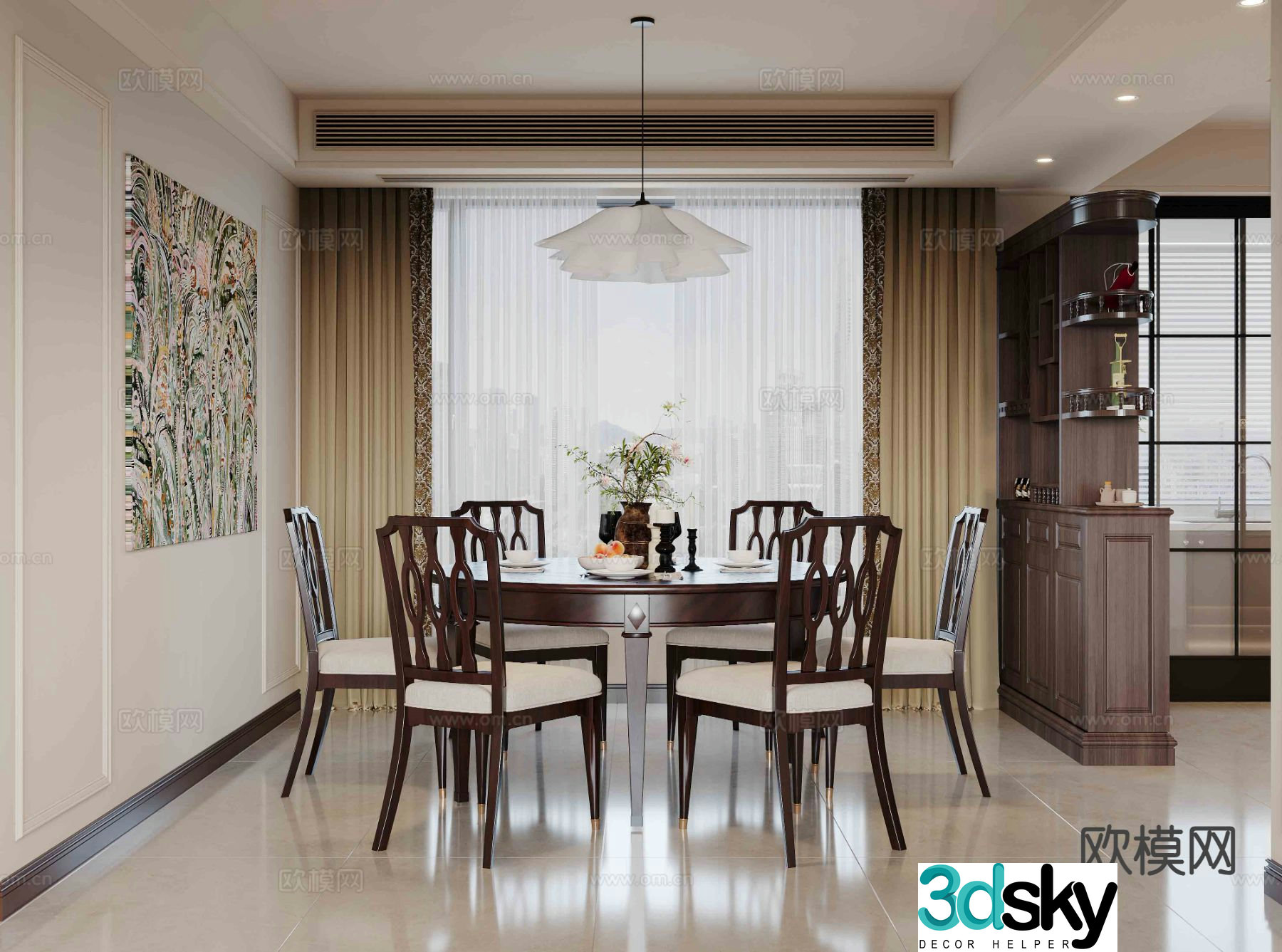 French restaurant 3d model