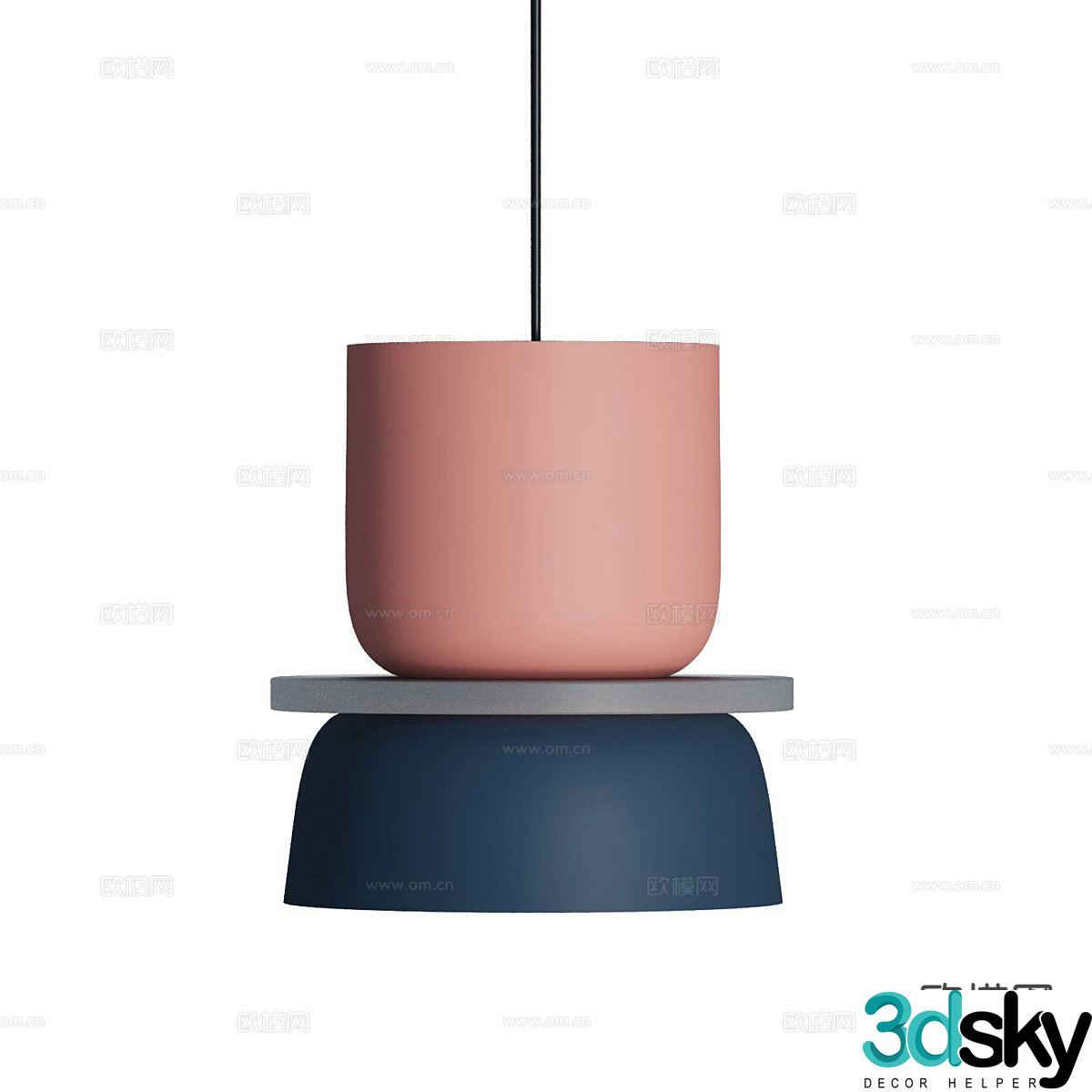Bedside small chandelier 3d model