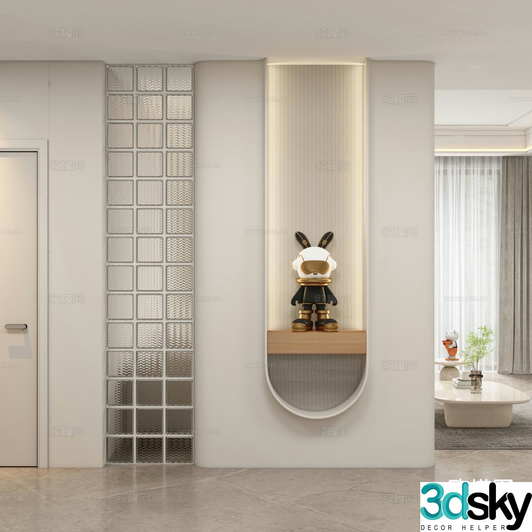 Modern entrance hall 3D model