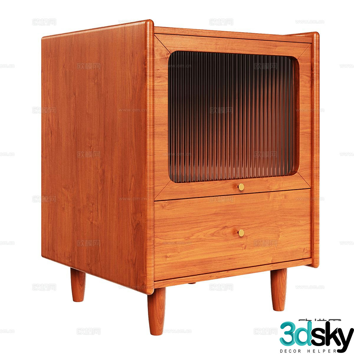 Nordic bedside table 3d model