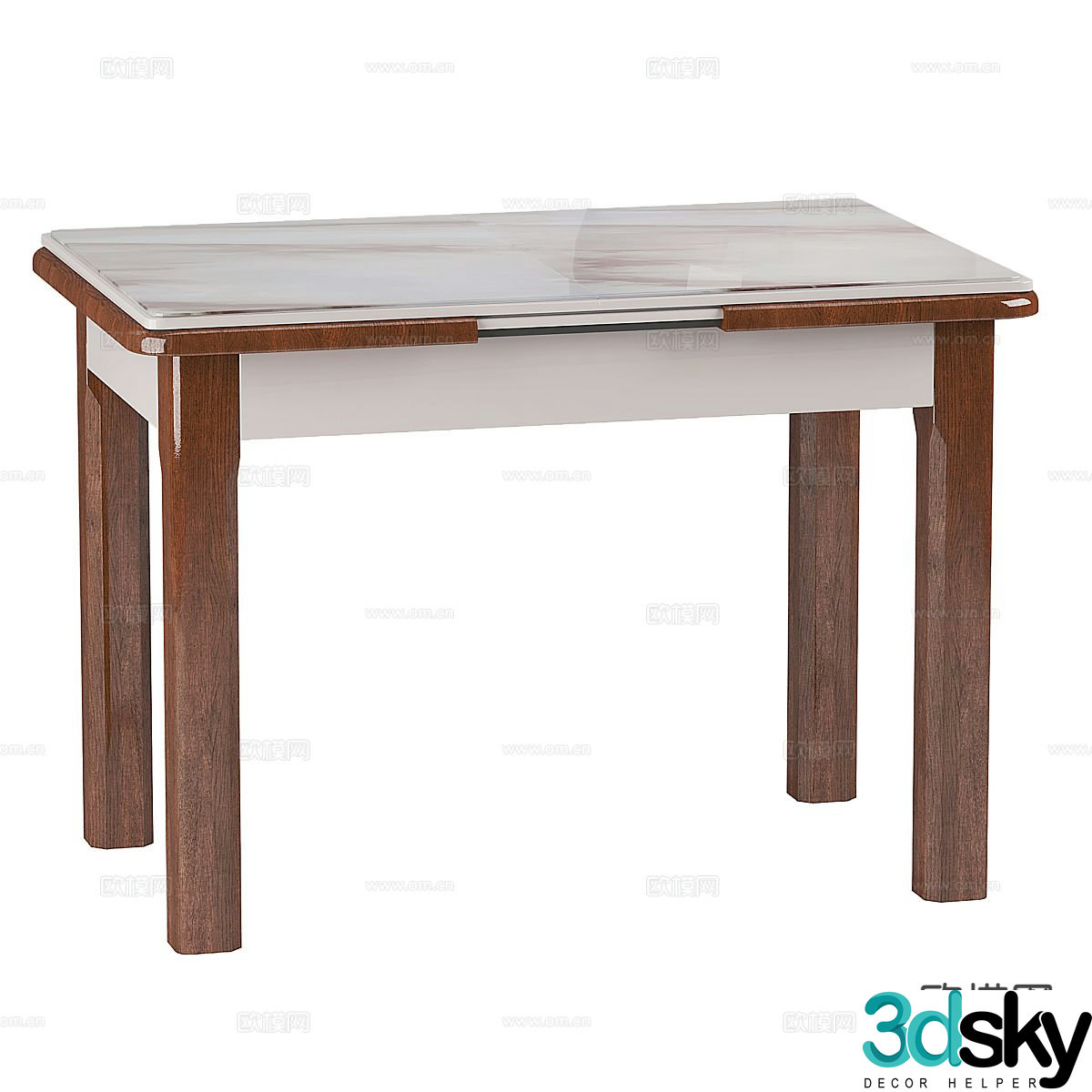 Nordic coffee table marble coffee table 3d model