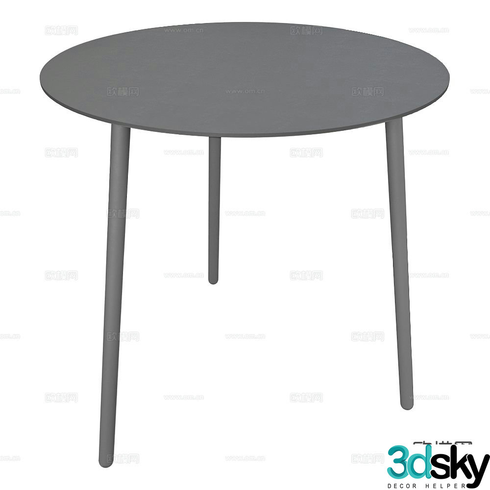 Delo dining table round table 3d model