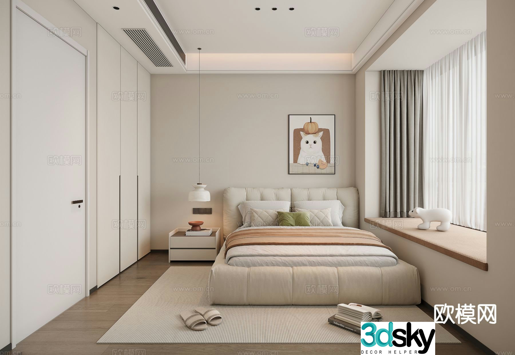 Modern children’s room girl’s room kid’s room 3d model