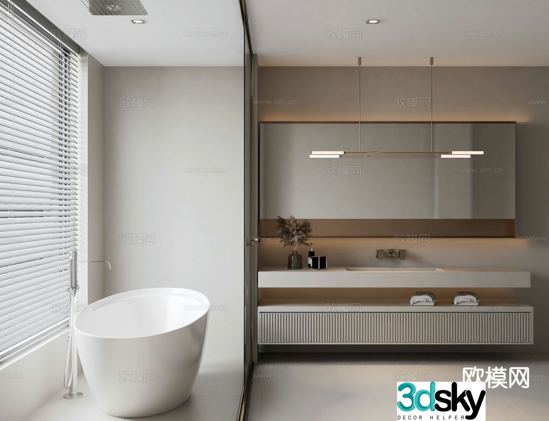 Modern bathroom bathroom 3d model