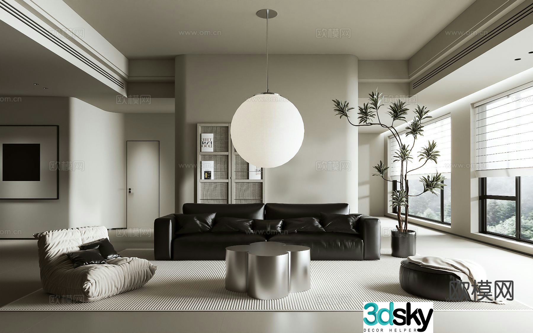 Modern living room 3d model