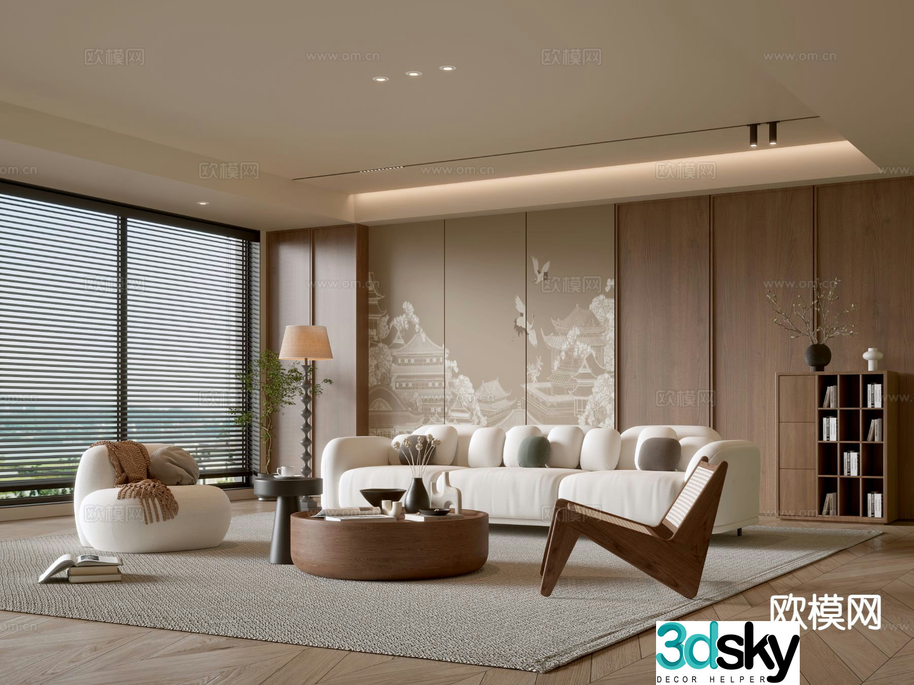 Medieval style living room 3D model