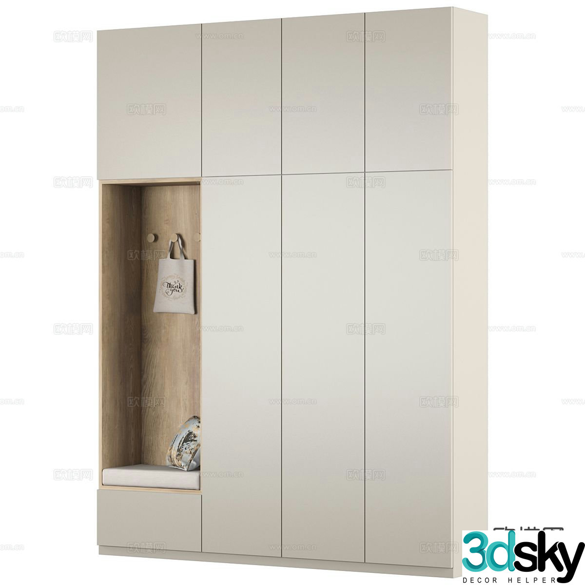 Simple shoe cabinet 3d model