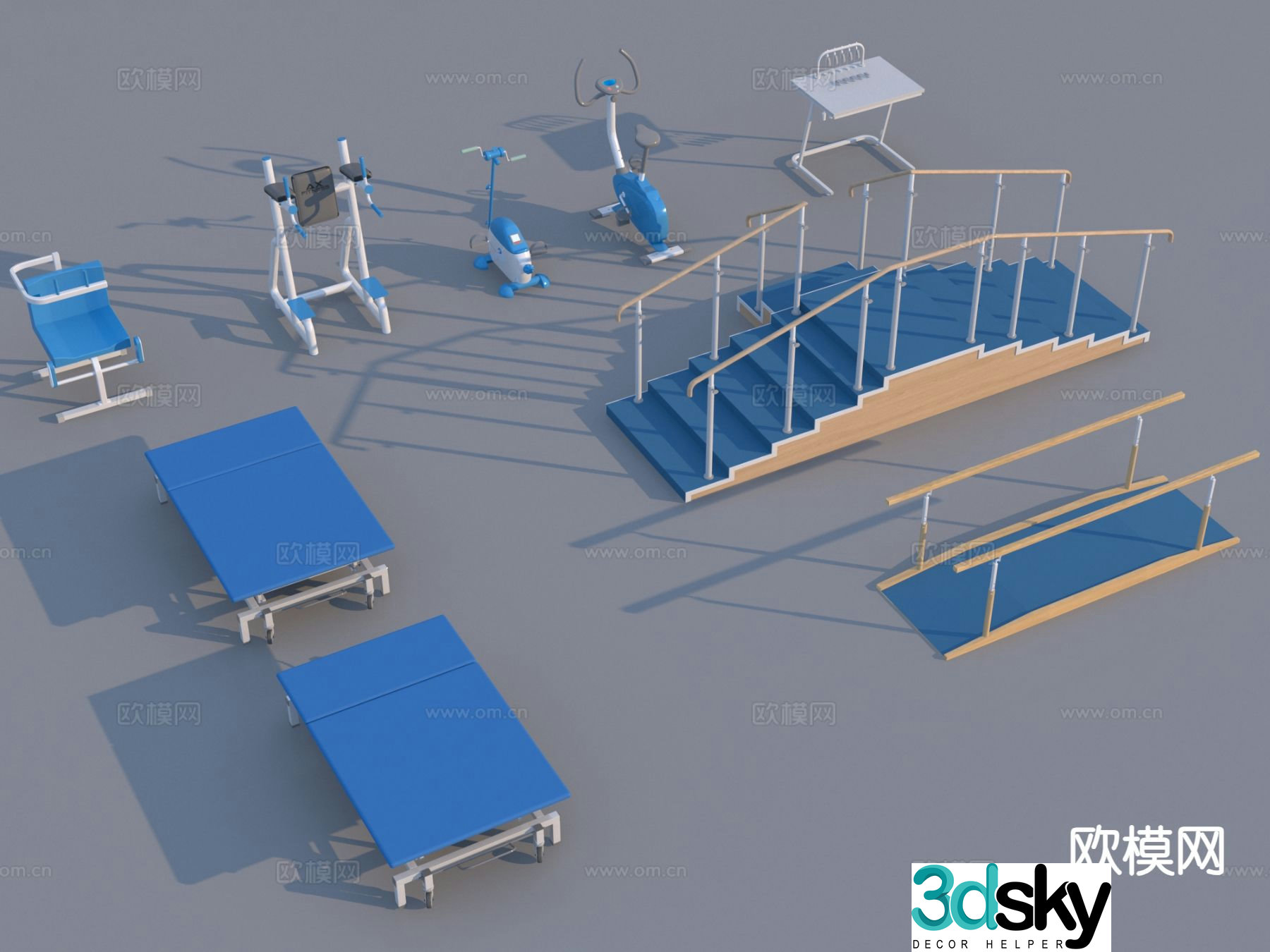 Modern medical equipment rehabilitation equipment 3d model