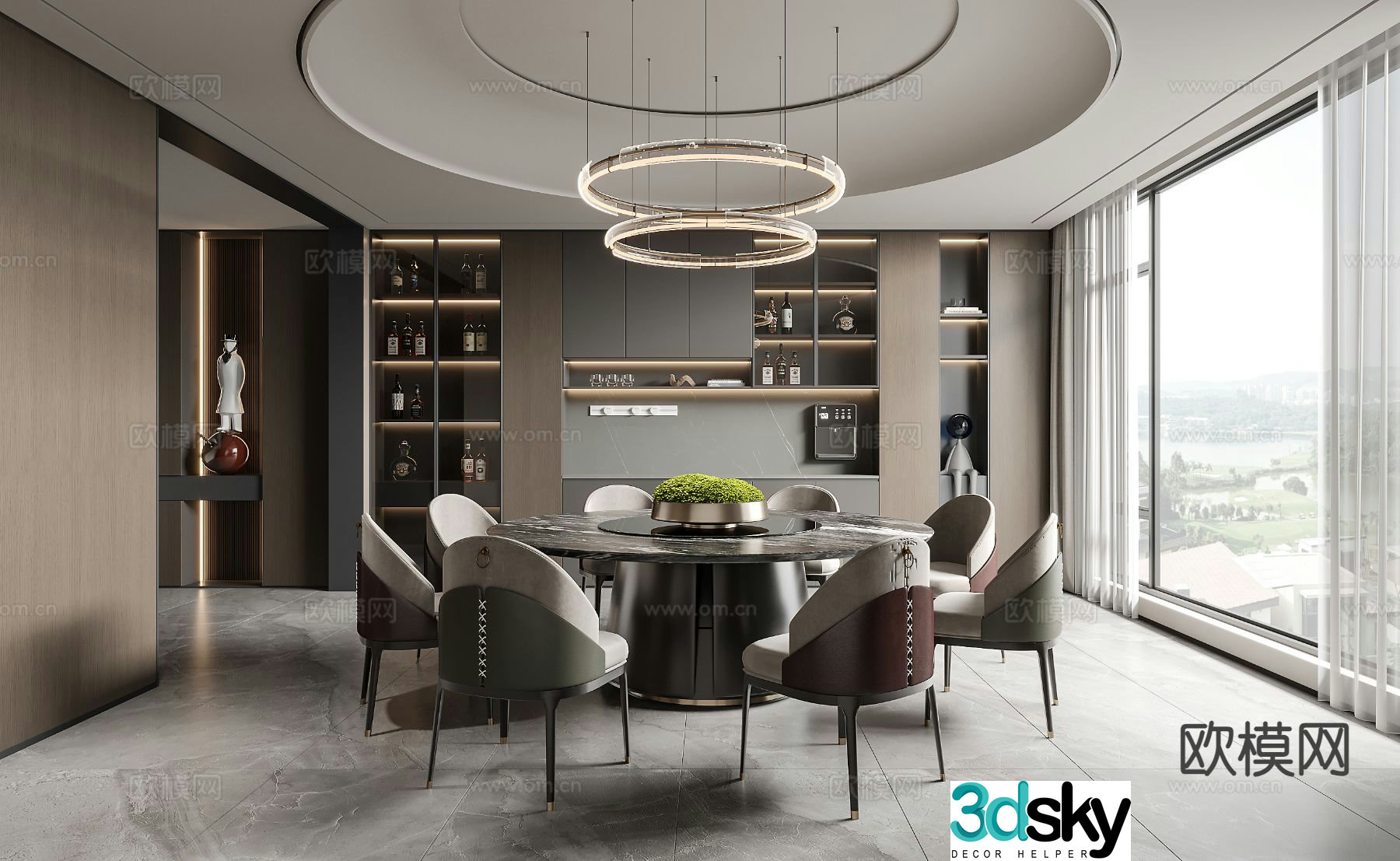 Italian restaurant 3d model