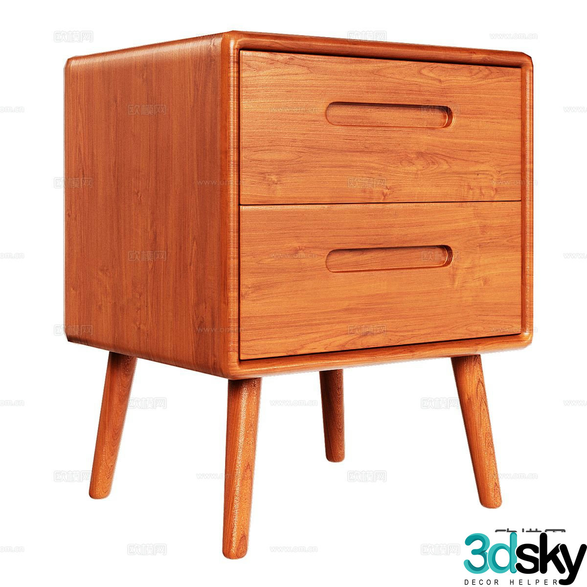 Nordic bedside table 3d model