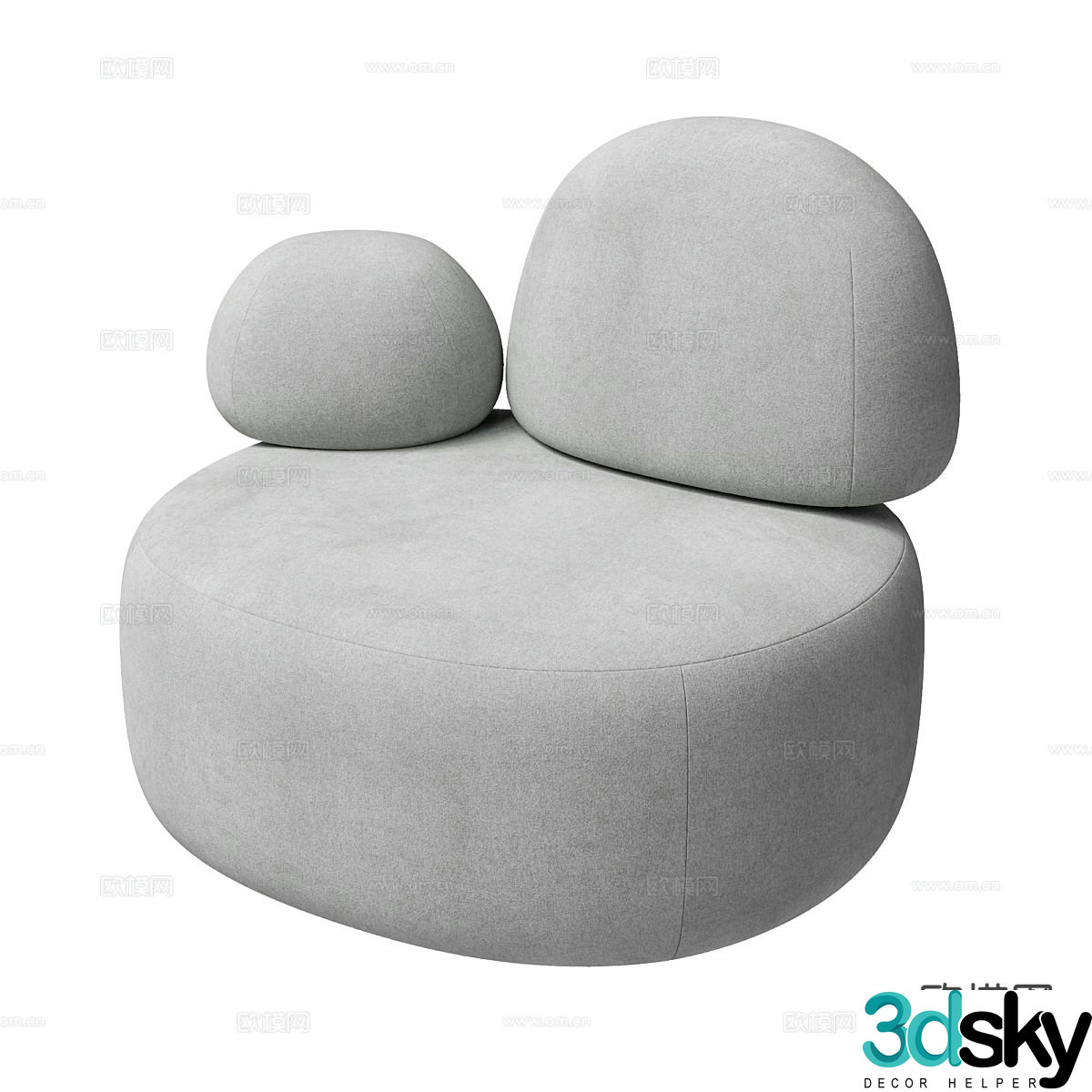 Single sofa leisure sofa 3d model
