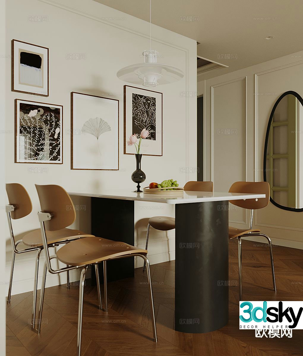 Modern restaurant 3d model