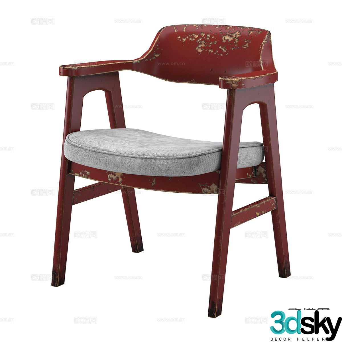 wabi-sabi chair leisure chair armchair 3d model
