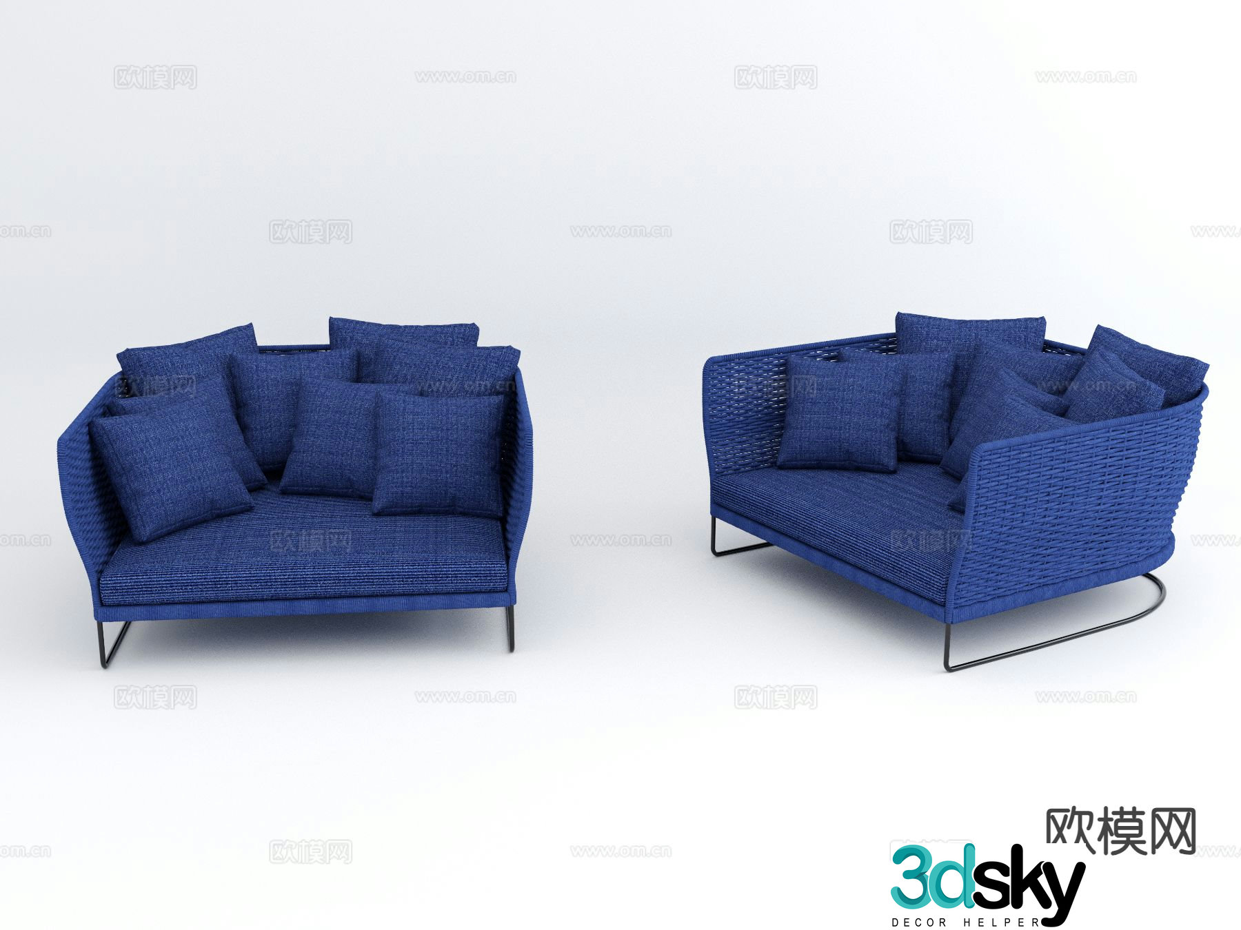 Outdoor sofa patio sofa 3d model
