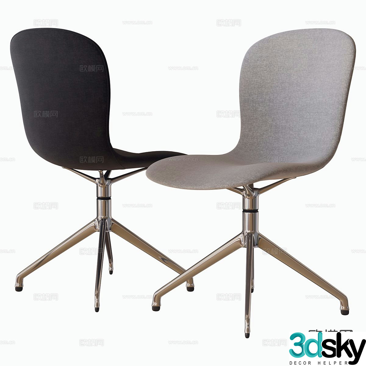 Modern office chair class chair conference chair 3d model