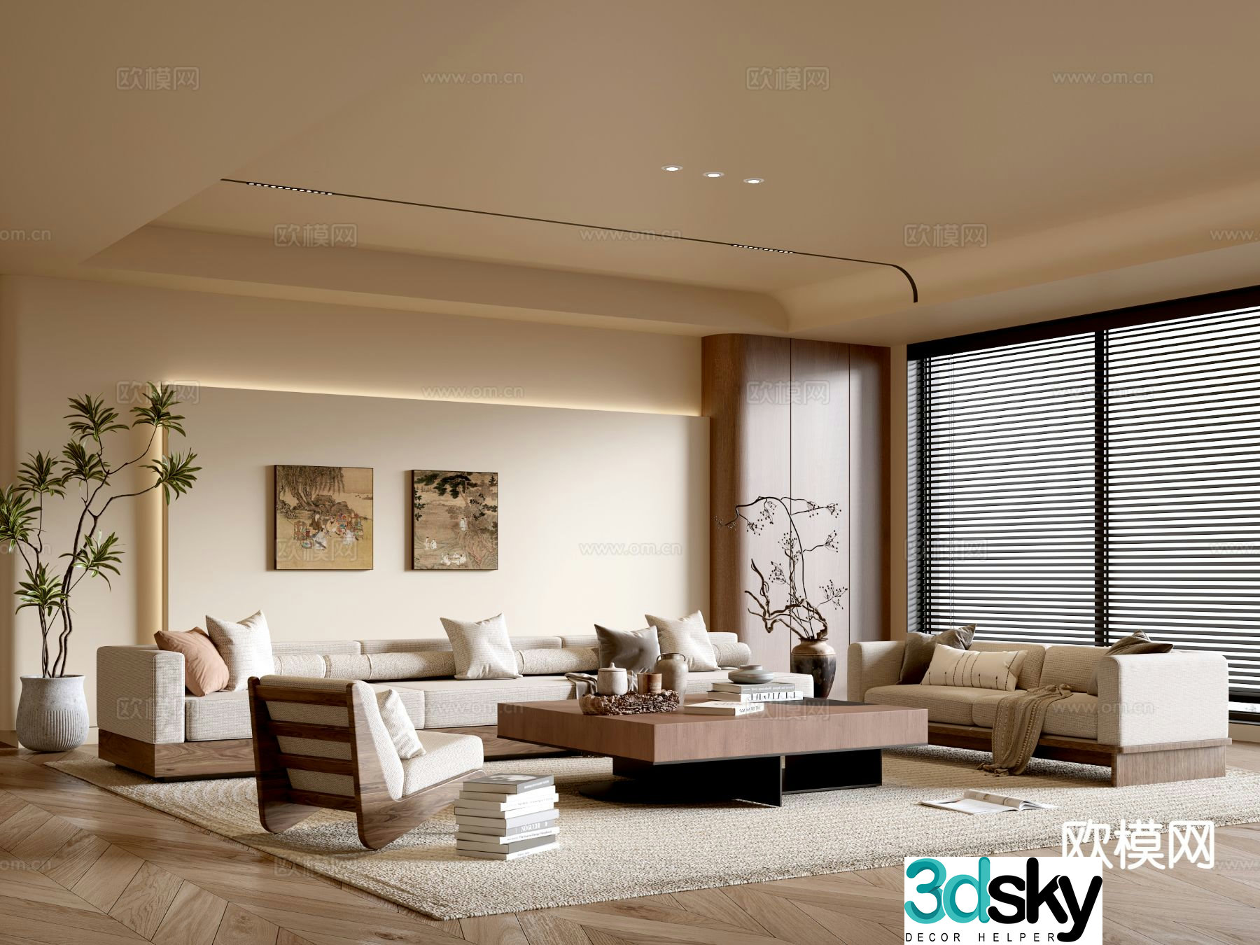 Medieval style living room 3D model
