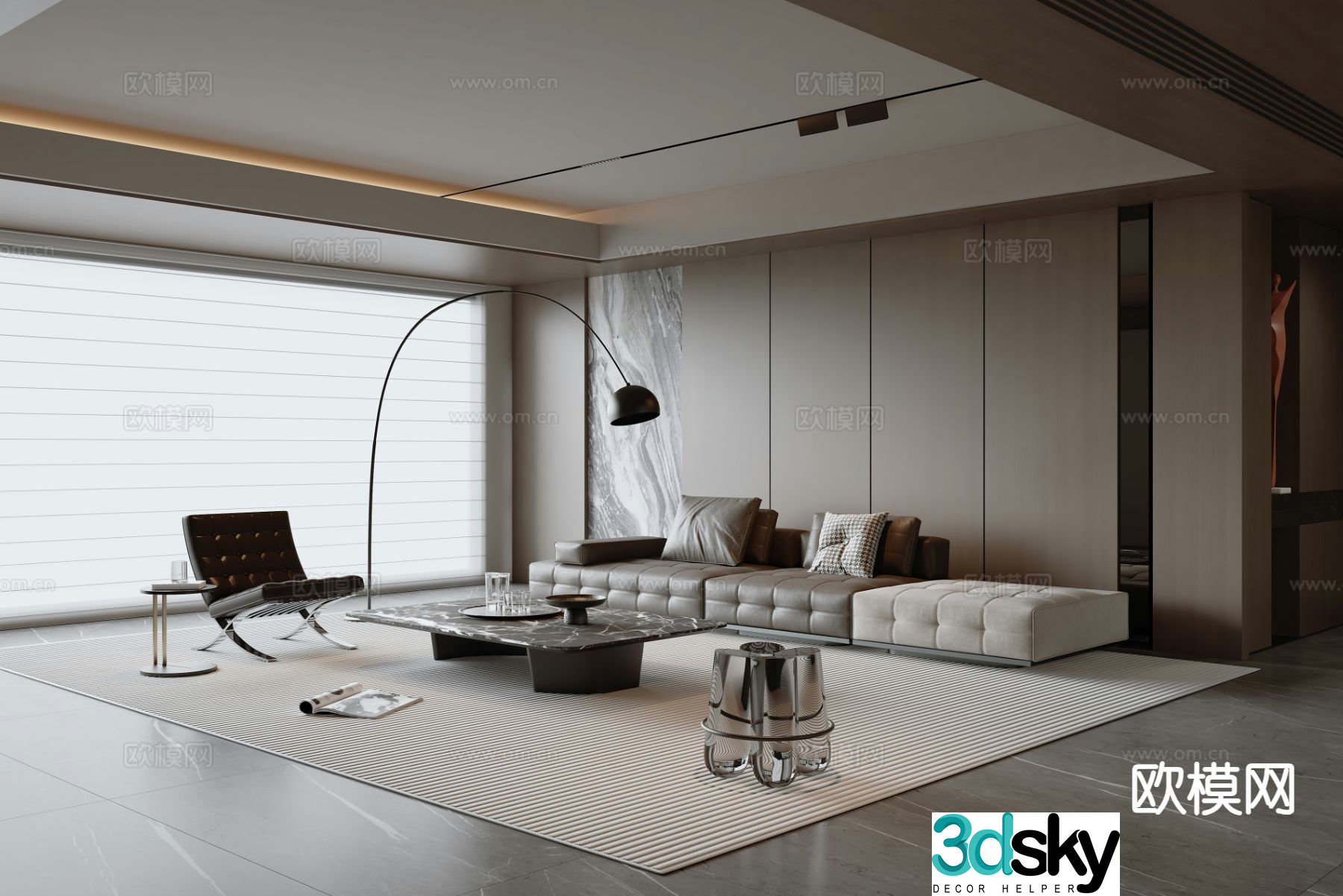 Italian living room 3d model