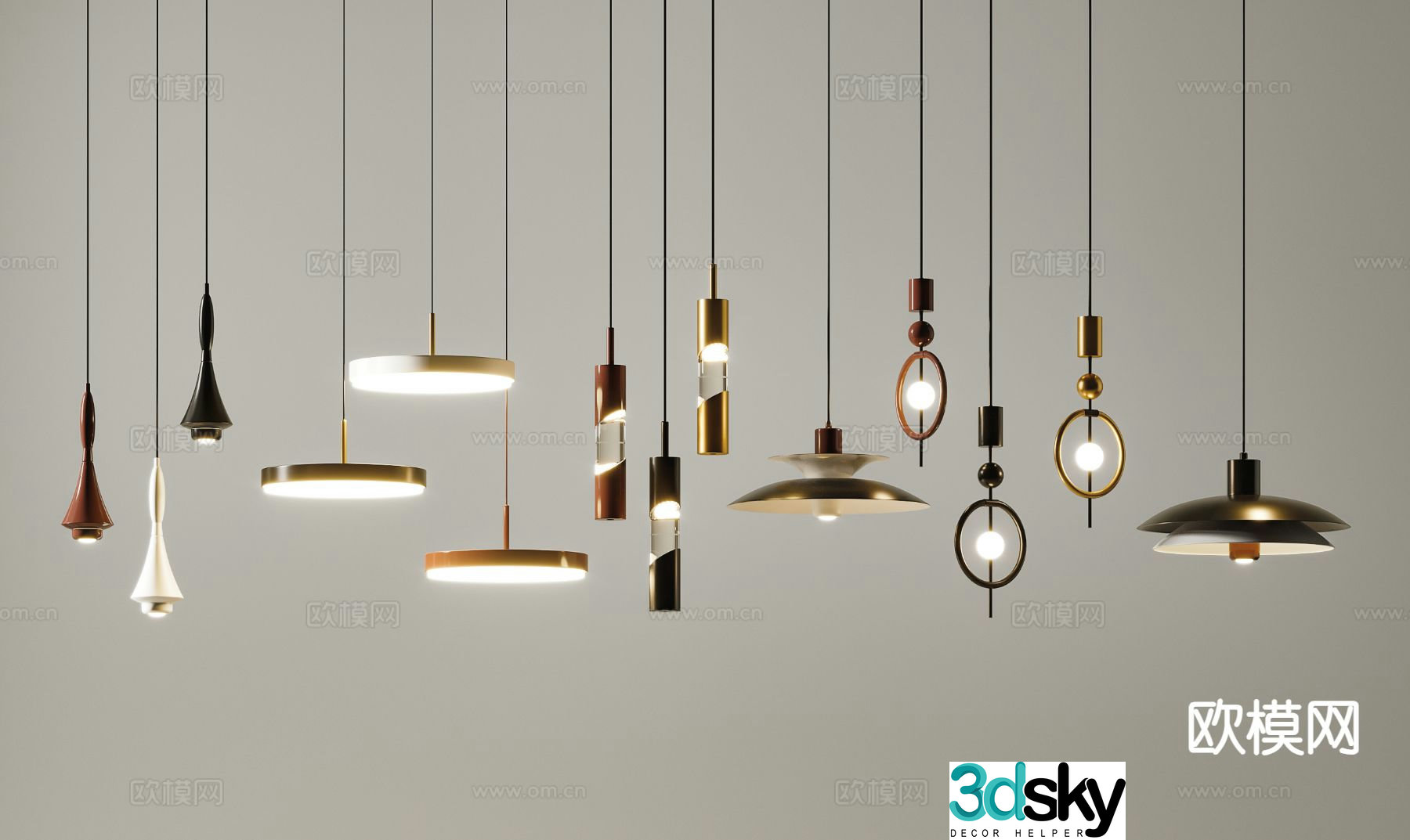 Modern chandelier small chandelier 3d model
