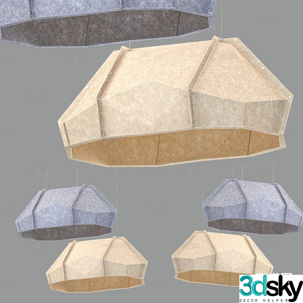 Nordic chandelier simple chandelier 3d model