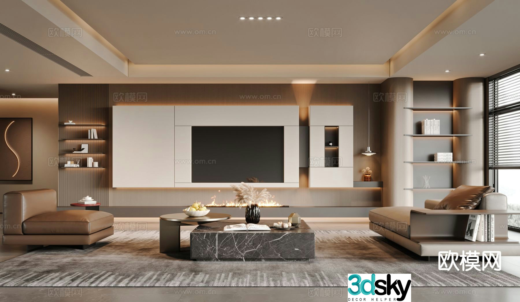 Italian living room 3d model