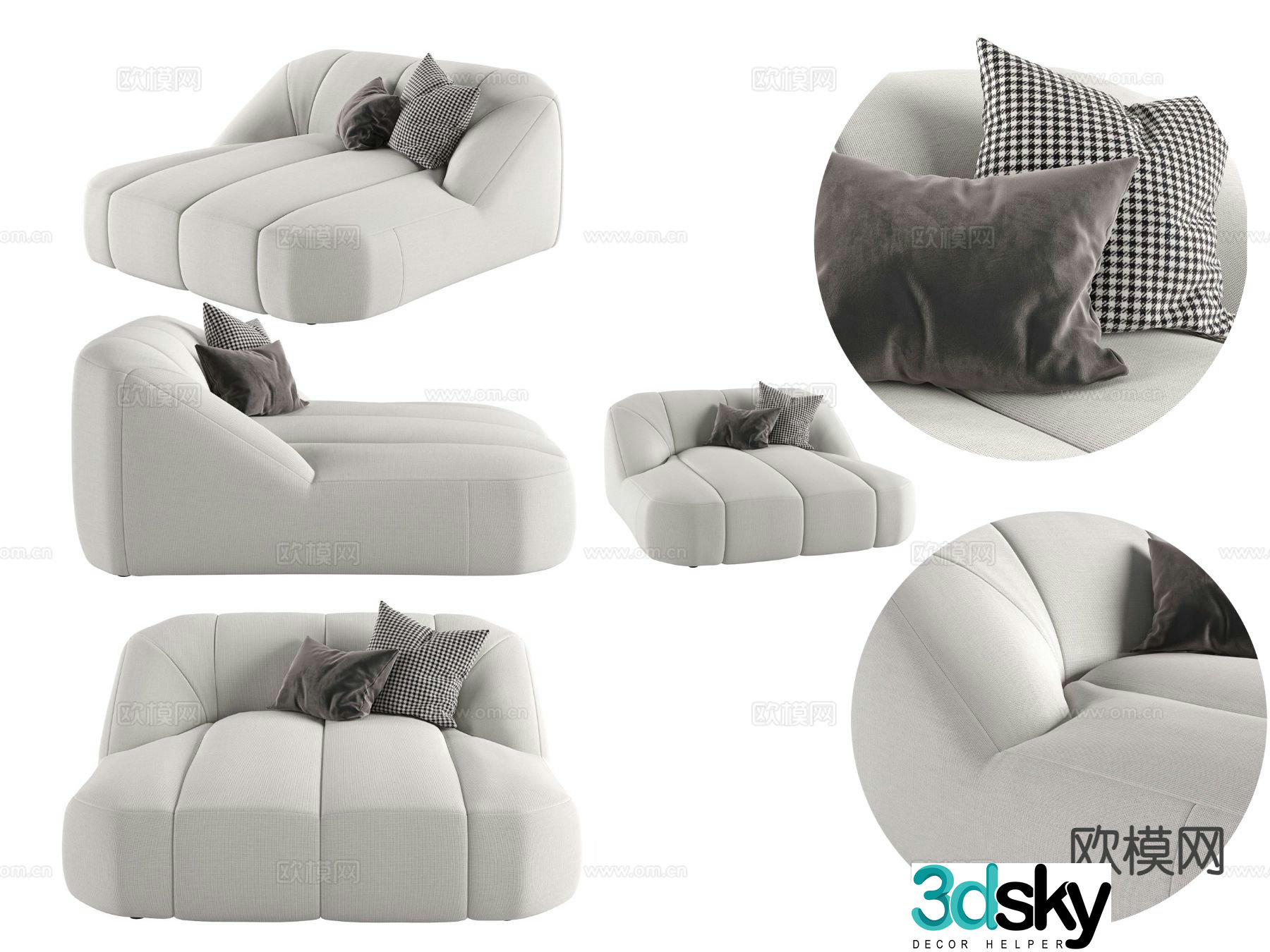 Beanbag single sofa 3d model