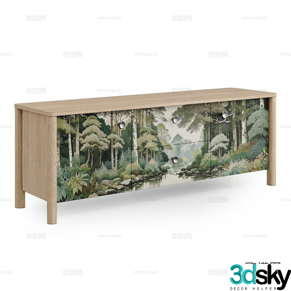 Nordic TV cabinet 3d model