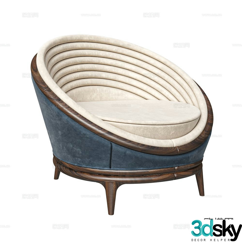 Modern sofa chair leisure chair 3d model