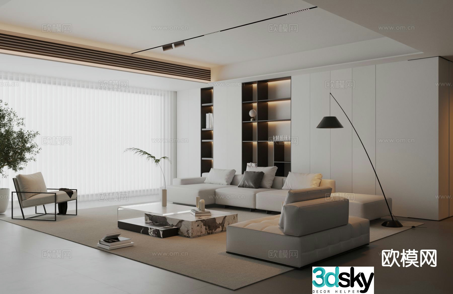 Modern living room 3d model