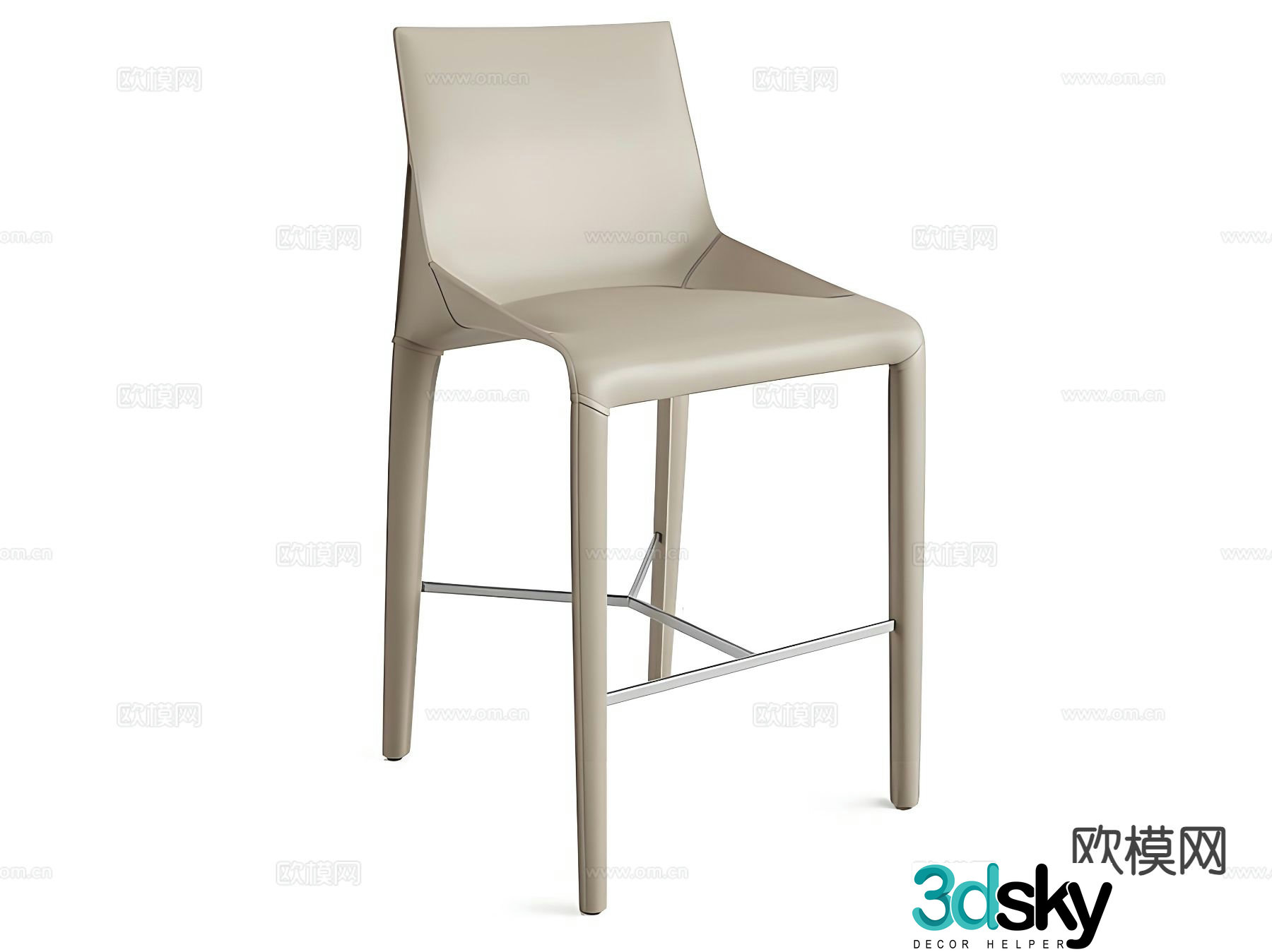 Modern bar stool bar stool high stool 3d model