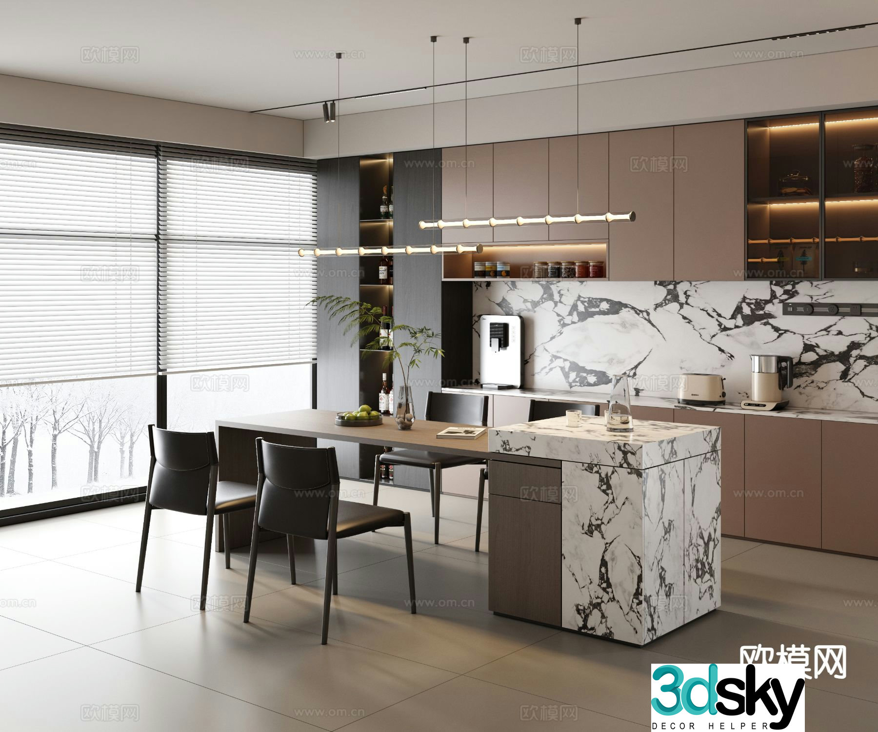 Italian restaurant 3d model