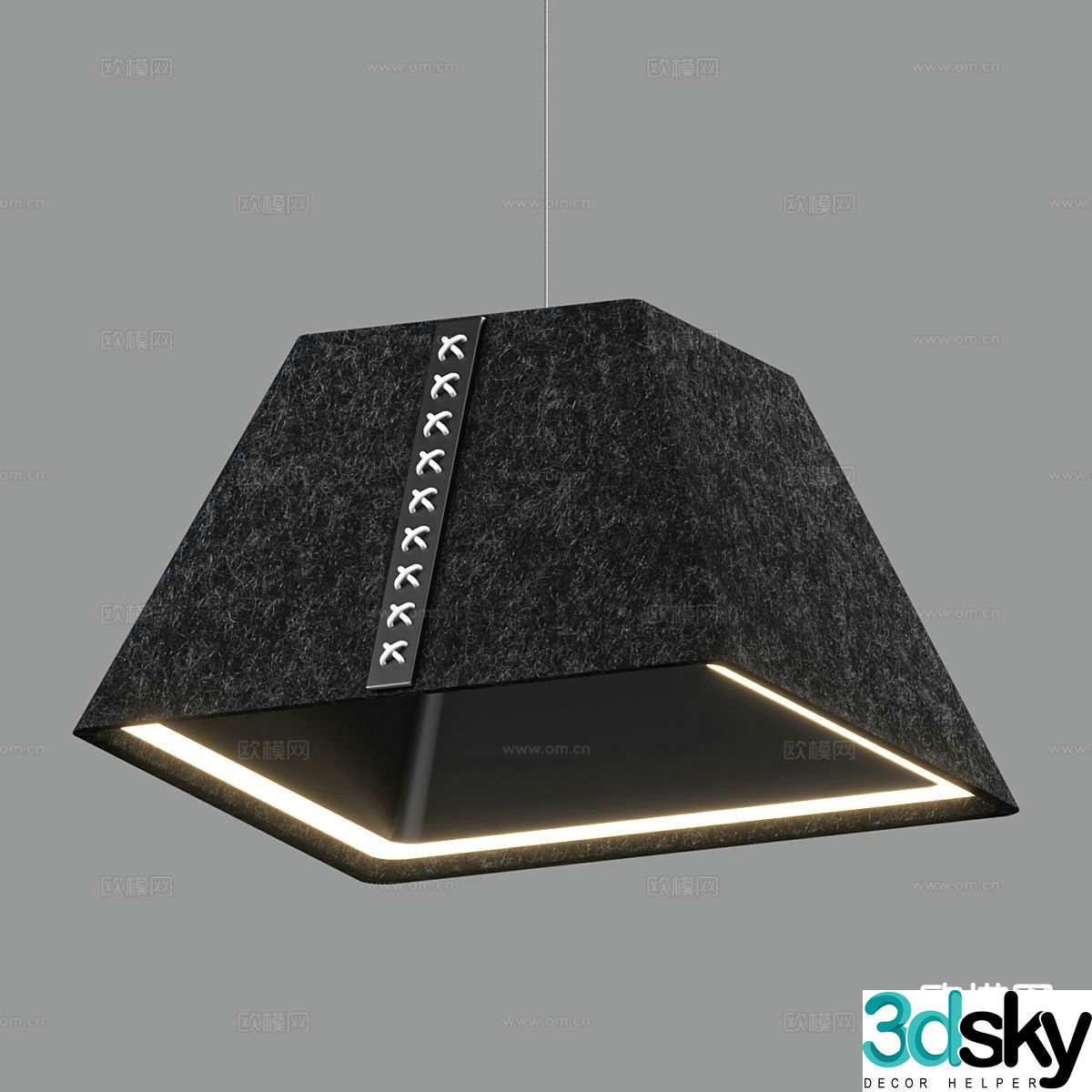 Modern minimalist chandelier square chandelier 3d model
