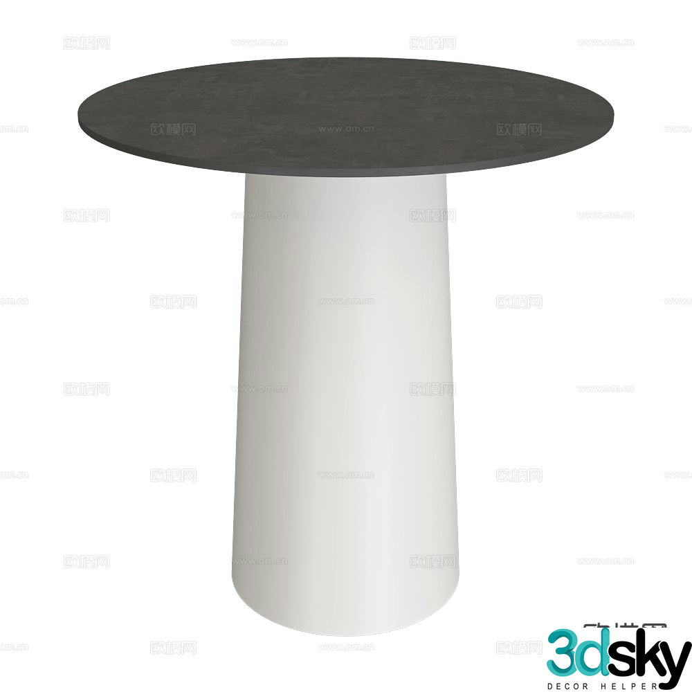 Serralunga round table side table angle table 3d model