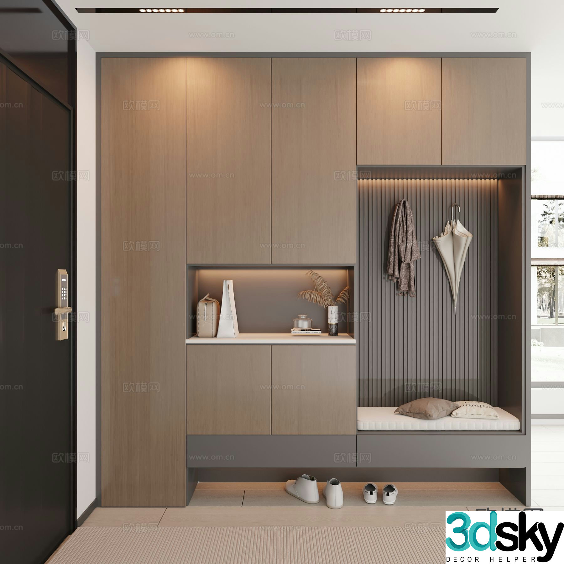 Entrance shoe cabinet Entry shoe cabinet 3D model