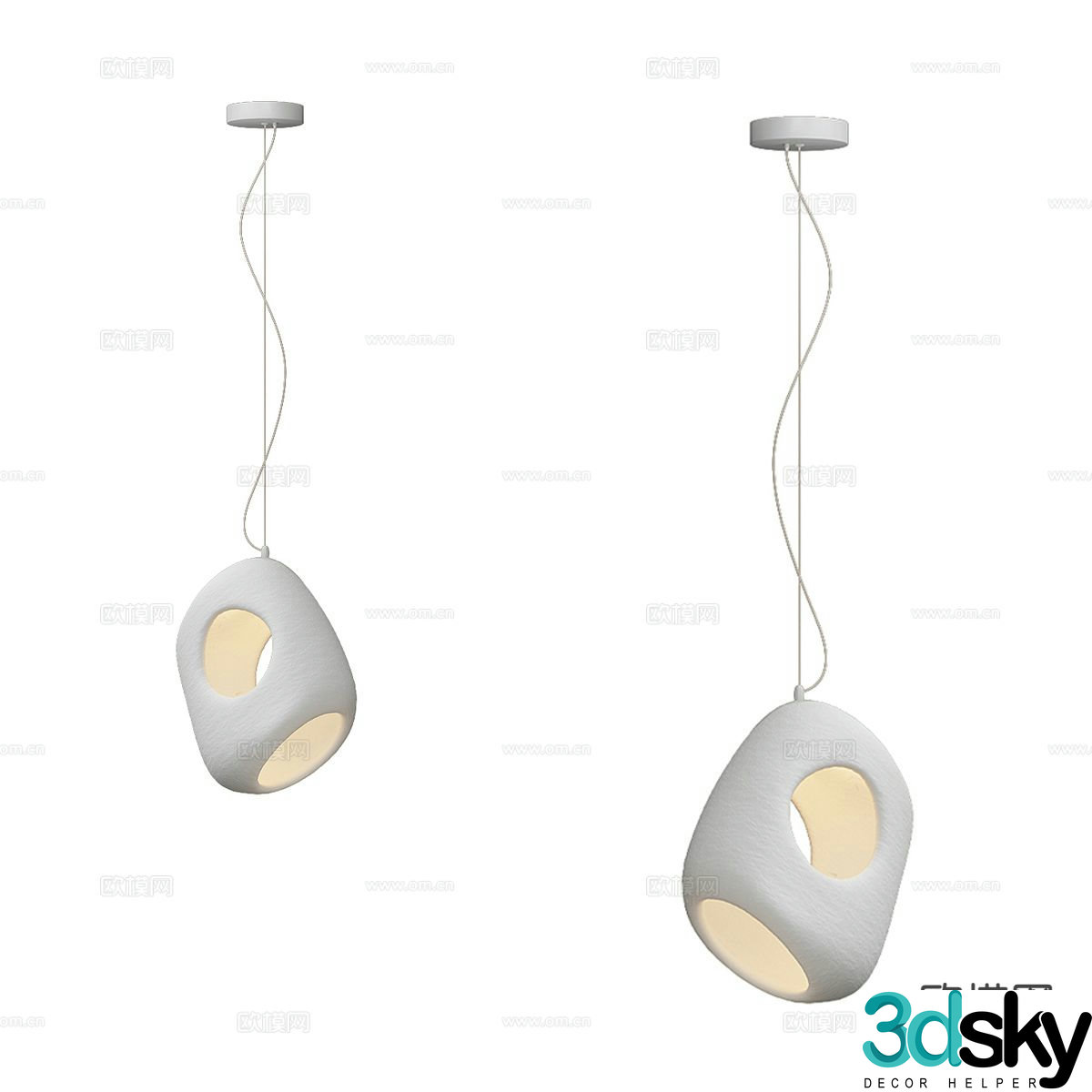 Nordic chandelier simple chandelier 3d model