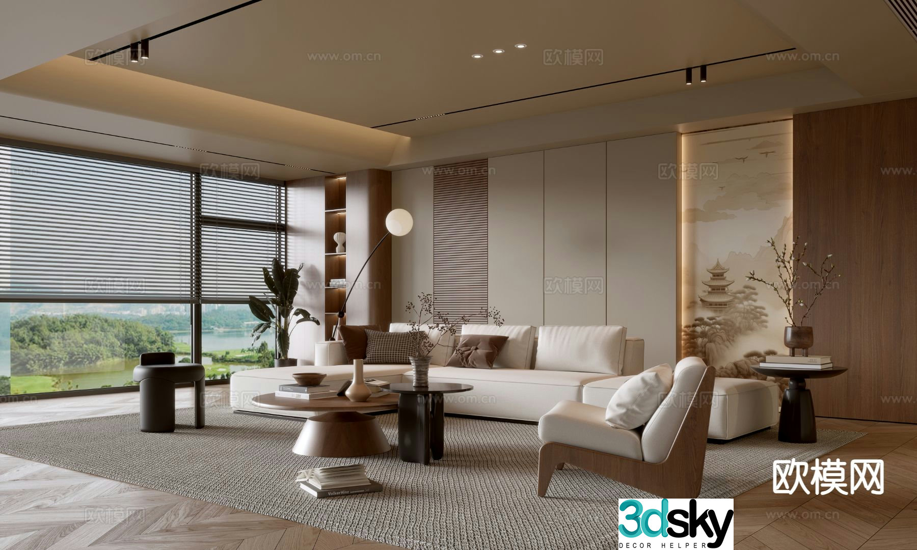 Medieval style living room 3D model