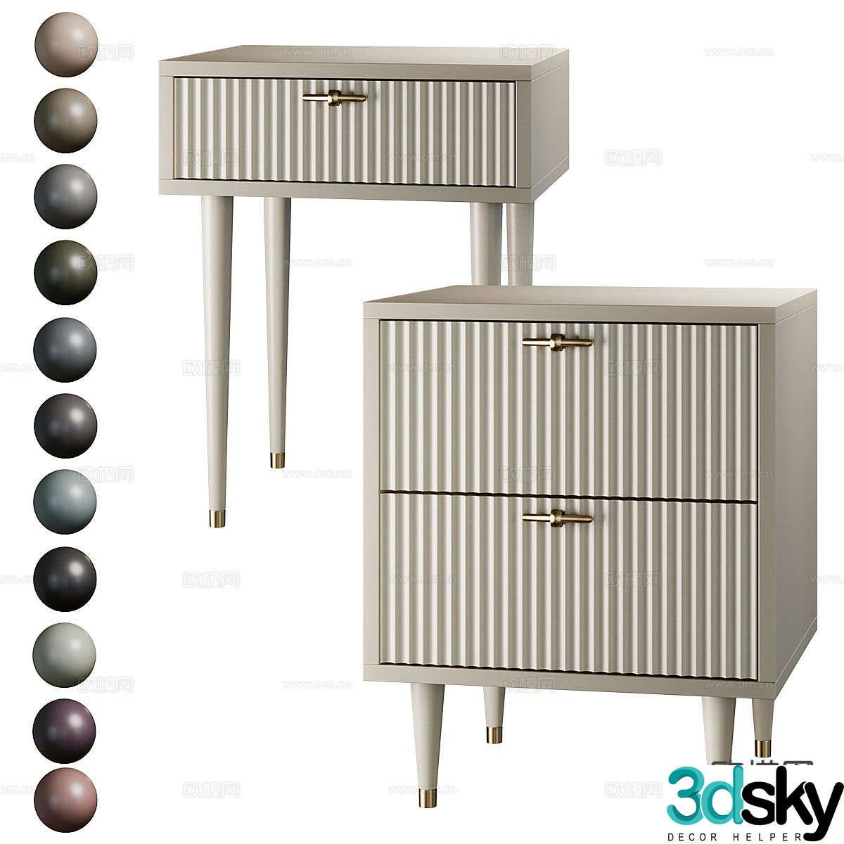 Simple bedside table 3d model