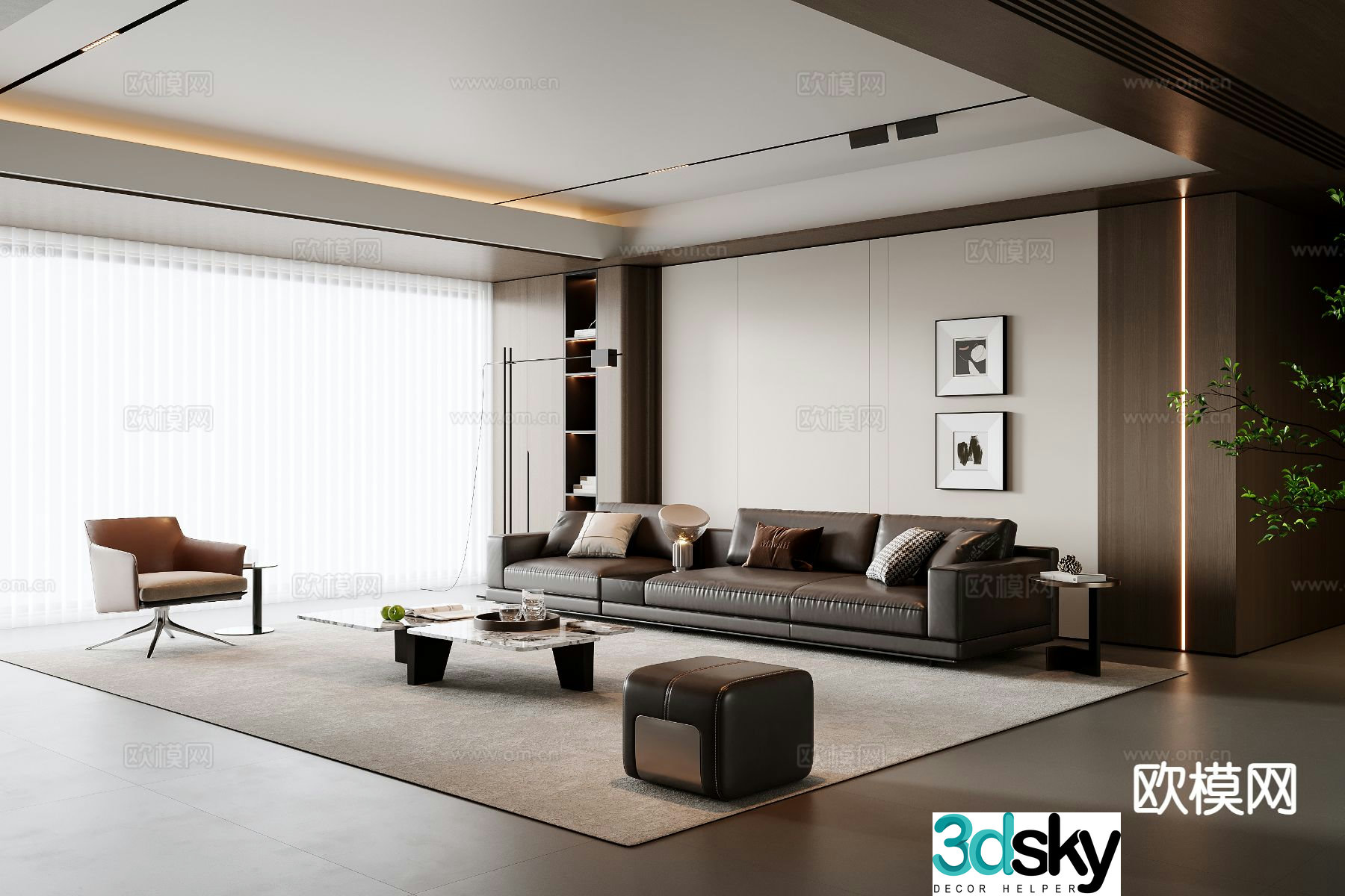 Italian living room 3d model