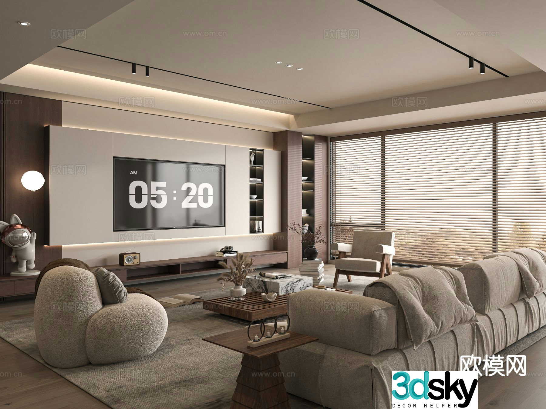 Medieval style living room 3D model