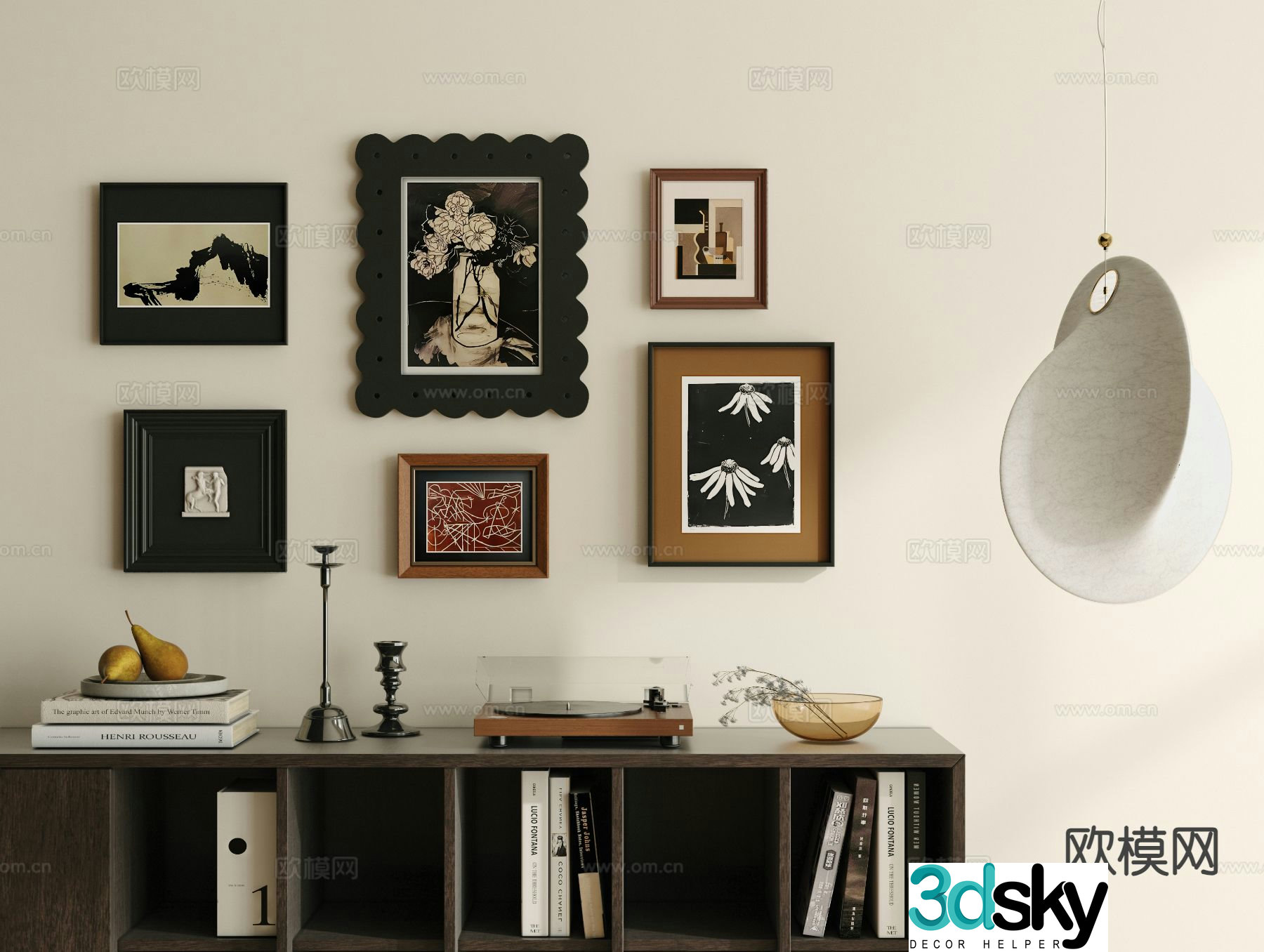 Medieval style decorative painting art painting retro painting hanging painting 3D model