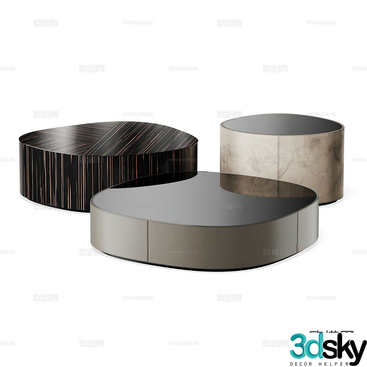 Simple coffee table combination coffee table 3d model