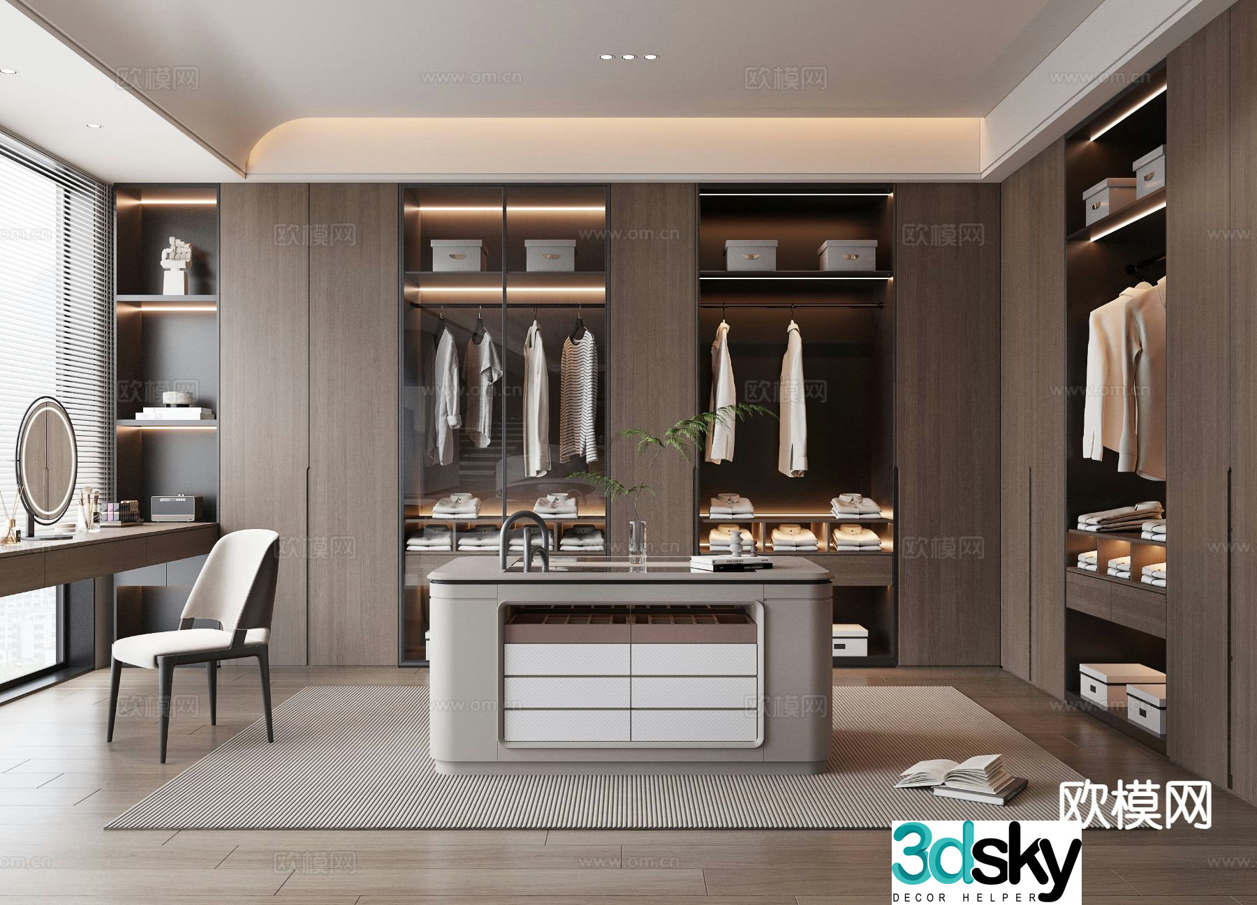 Modern cloakroom 3d model