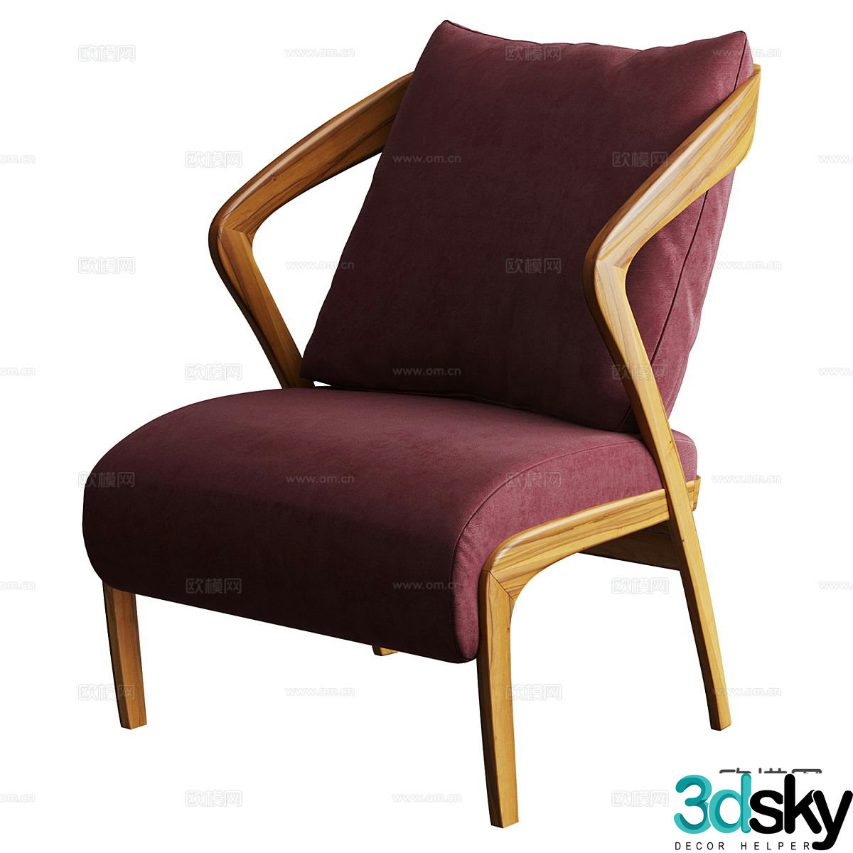 Single sofa leisure sofa 3d model